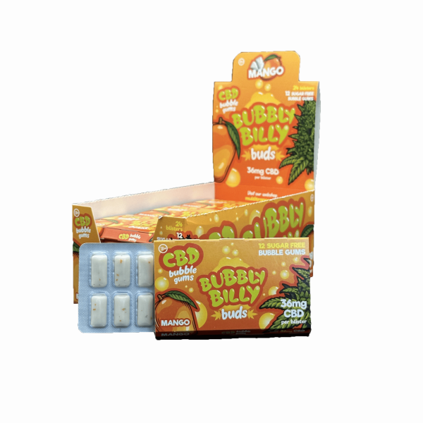 Жуйки CBD 36mg Mango Bubbly Billy (пластинка) Жуйки CBD 36mg Mango Bubbly Billy (пластинка)