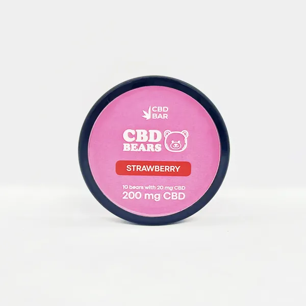 Желейные CBD мишки со вкусом клубники 16г 200мг CBD Vegan