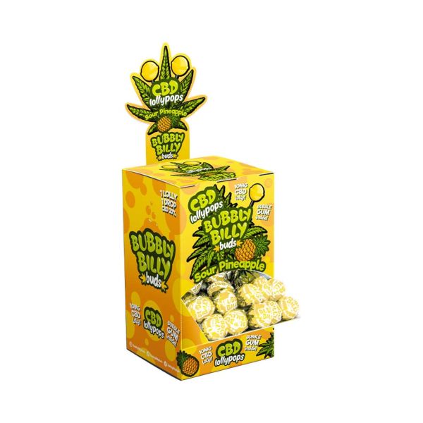Леденец CBD 10mg Sour Pineapple Bubbly Billy Леденец CBD 10mg Sour Pineapple Bubbly Billy