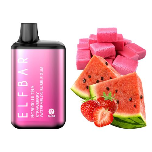 Elf Bar Bc5000 Ultra Strawberry Watermelon Bubble Gum