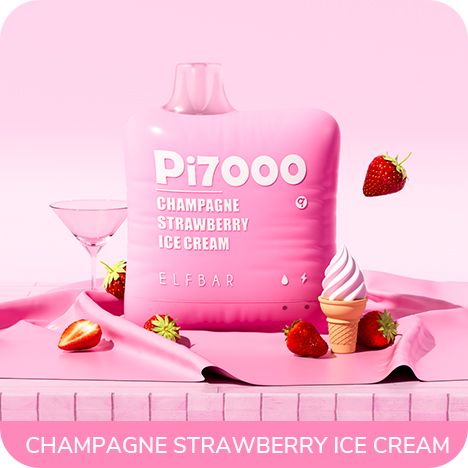 Elf Bar Pi7000 Champagne Strawberry Ice Cream