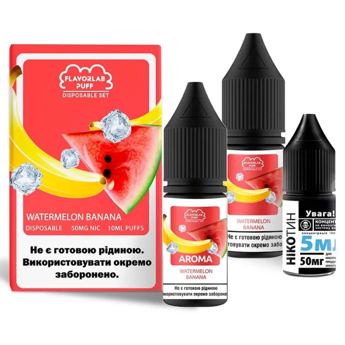 Набор Flavorlab Disposable Puff 10ml Watermelon Banana