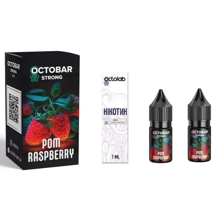 Набор Octobar Strong Pom Raspberry 10 ml