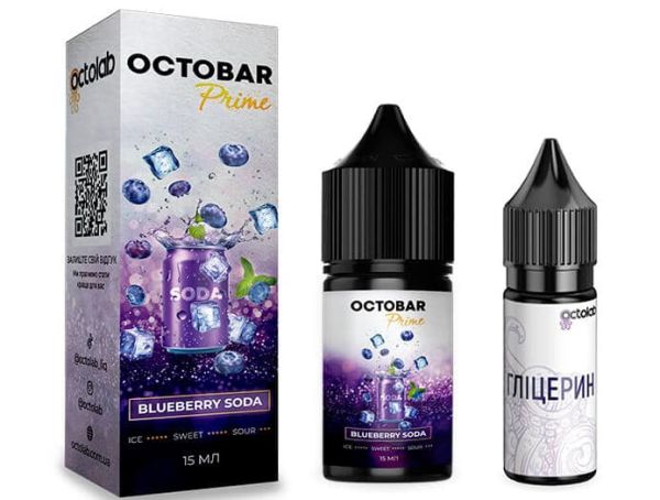 Набір Octobar Prime Blueberry Soda 30 ml