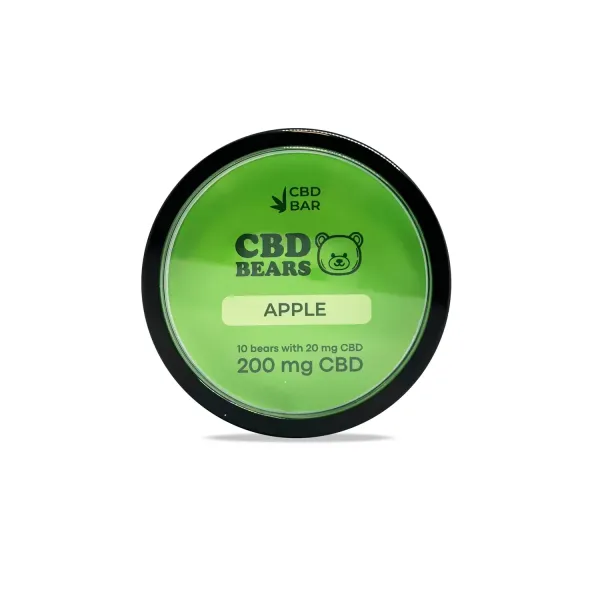 Желейные CBD мишки со вкусом яблока 16г 200мг CBD Vegan